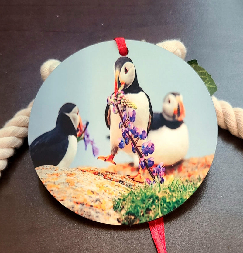 Newfoundland Puffins Tree Ornament