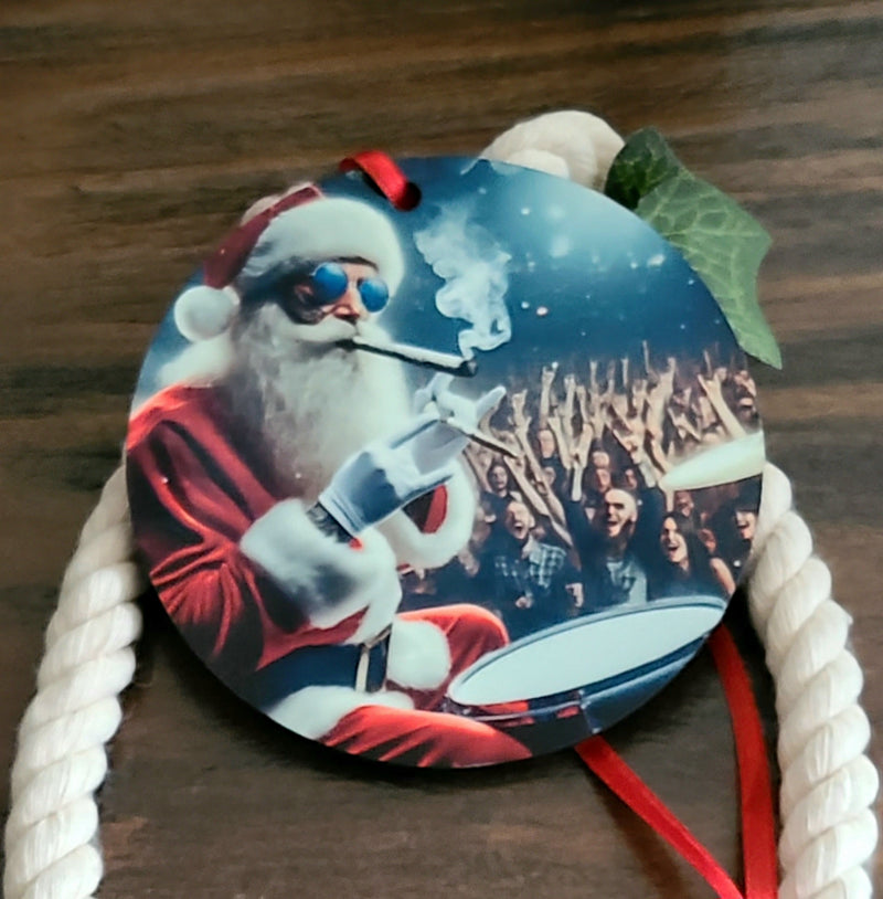 Rockin' Santa Tree Ornament