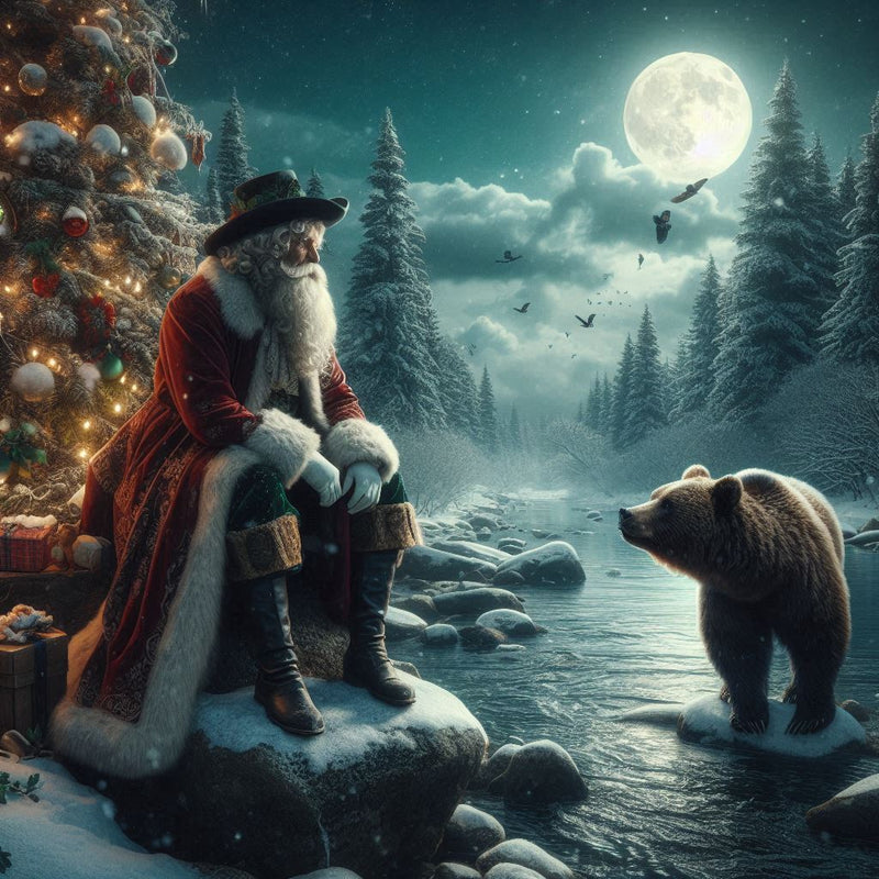 Santa and a Bear