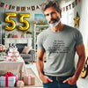 Unisex 55 to 59 Years, Days, Weeks, Hours, Minutes, Seconds T Shirt