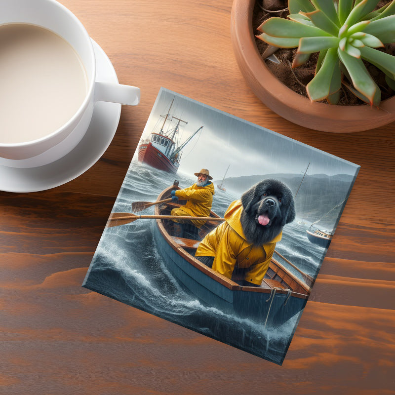 The Fisherman & His Dog Coaster