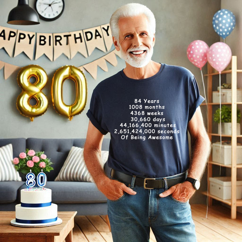 Unisex 81 to 85 Years, Days, Weeks, Hours, Minutes, Seconds T Shirt