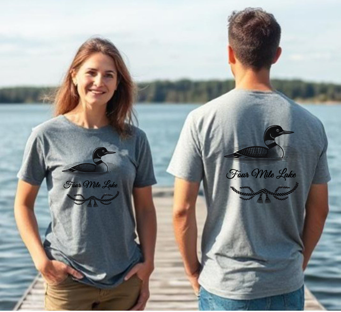 Four Mile Lake Unisex Loon T Shirt