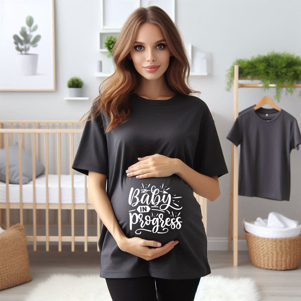 Baby In Progress Crew Neck T Shirt