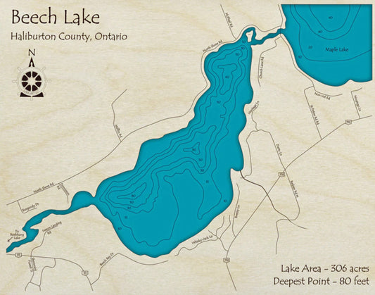 Beech Lake Map Print