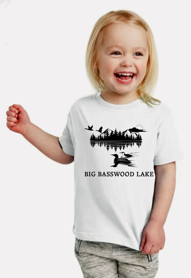 Unisex Child Big Basswood Lake T Shirt