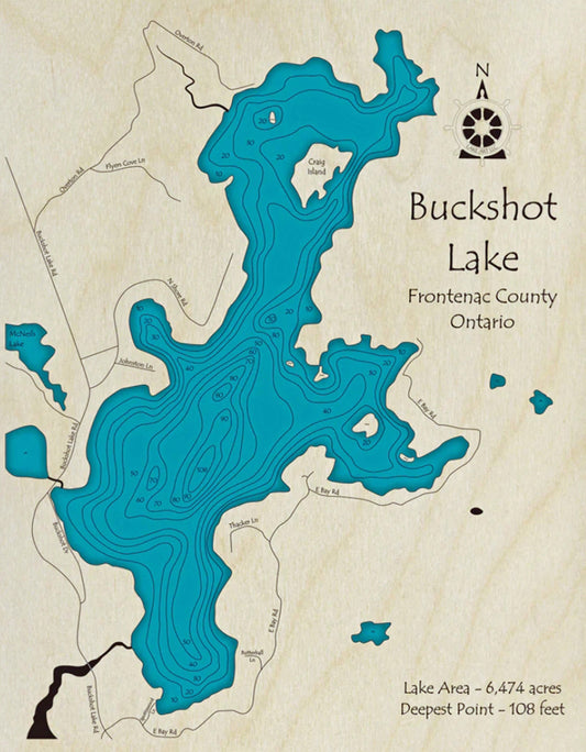 Buckshot Lake Map Print