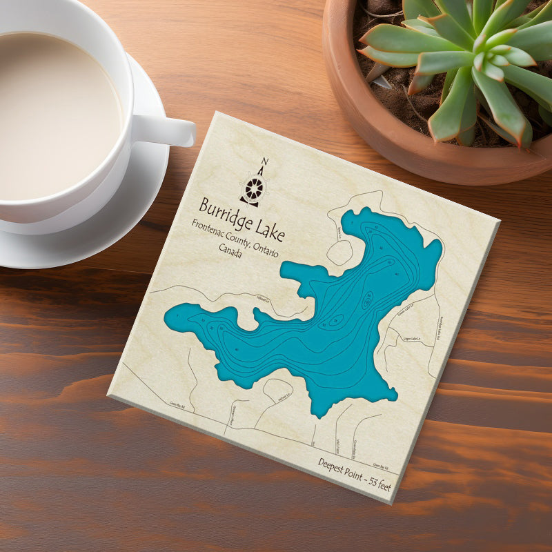 Burridge Lake Map Coaster