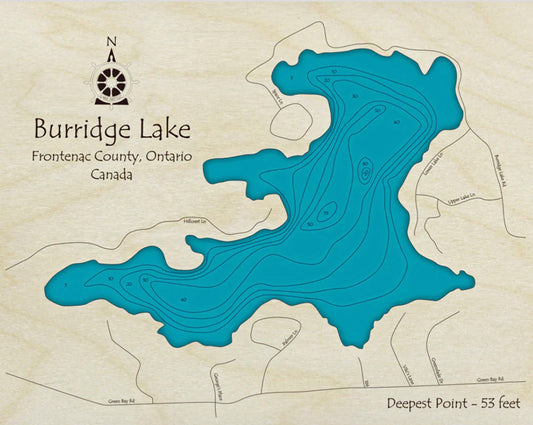 Burridge Lake Map Print