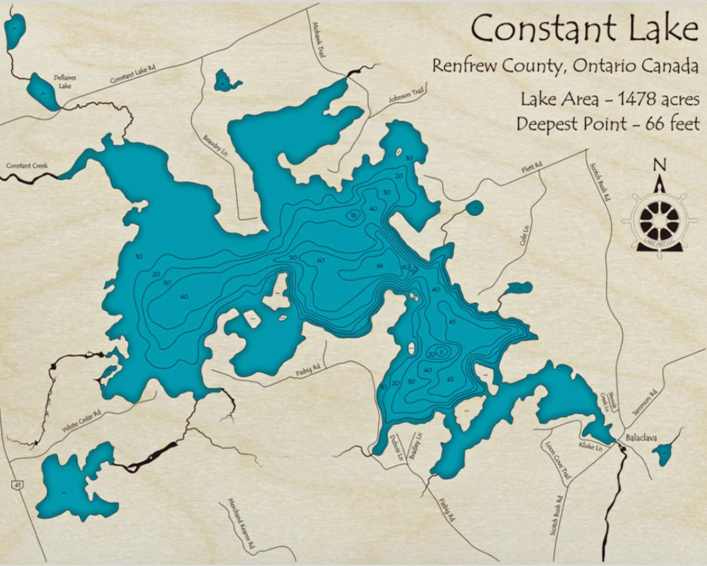 Constant Lake Map Print