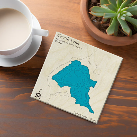 Cronk Lake Map Coaster