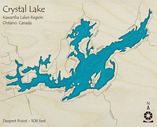 Crystal Lake Map Print