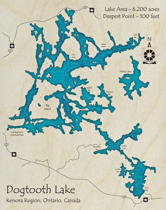 Dogtooth Lake Map Print