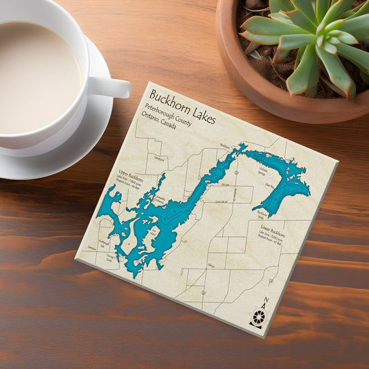 Buckhorn Lake Map Coaster