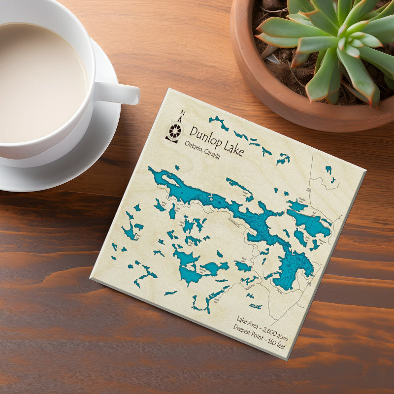 Dunlop Lake Map Coaster