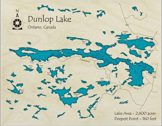 Dunlop Lake Map Print