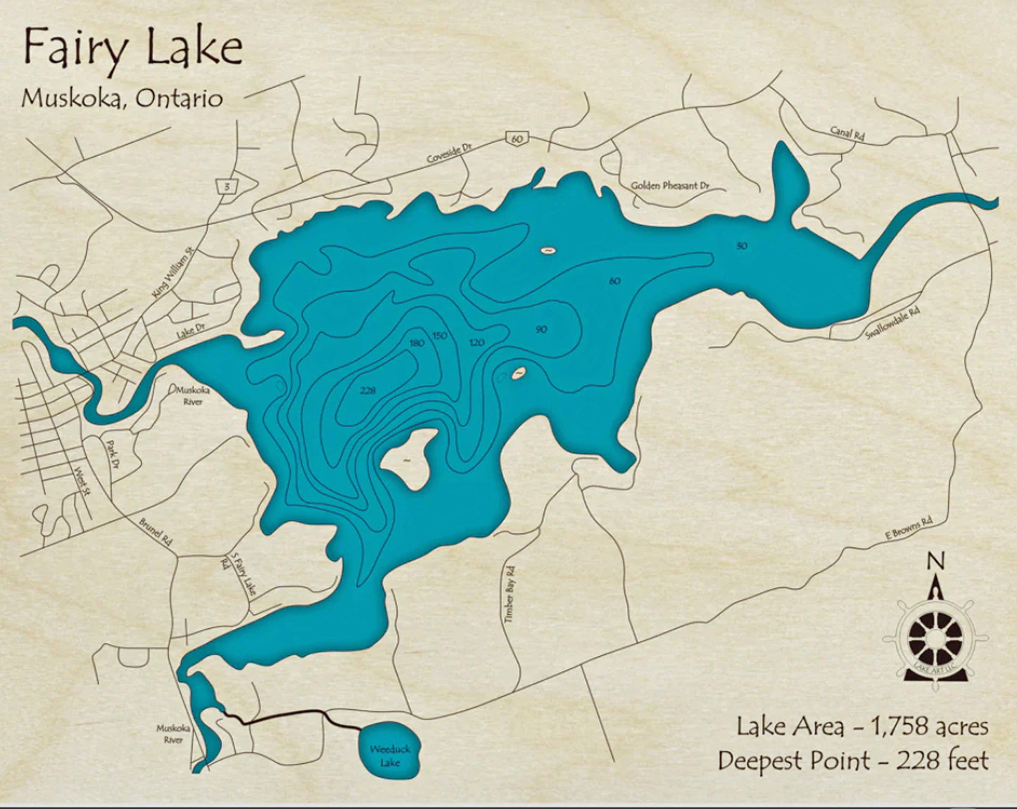 Fairy Lake Map Print