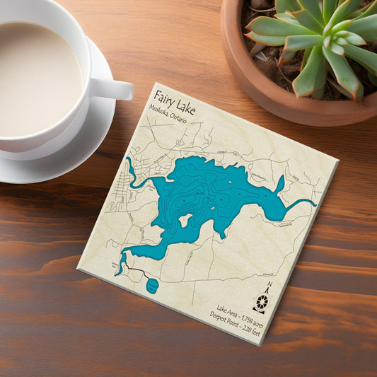 Fairy Lake Map Coaster