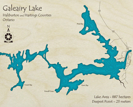 Galeairy Lake Map Print