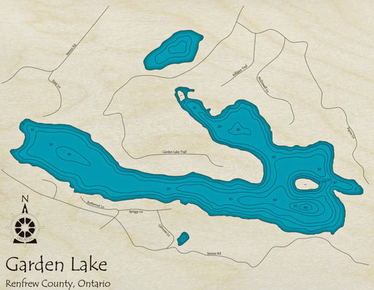 Garden Lake Map Print