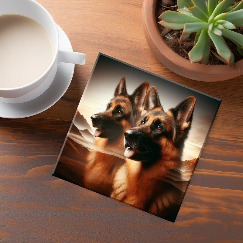 German Shepards Coaster