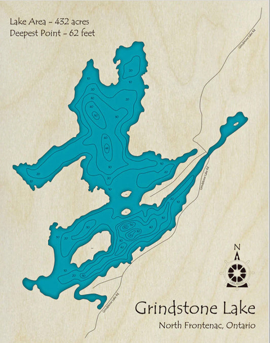 Grindstone Lake Map Print