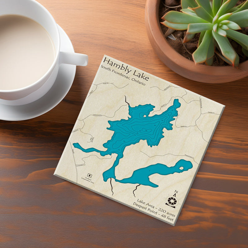 Hambly Lake Map Coaster