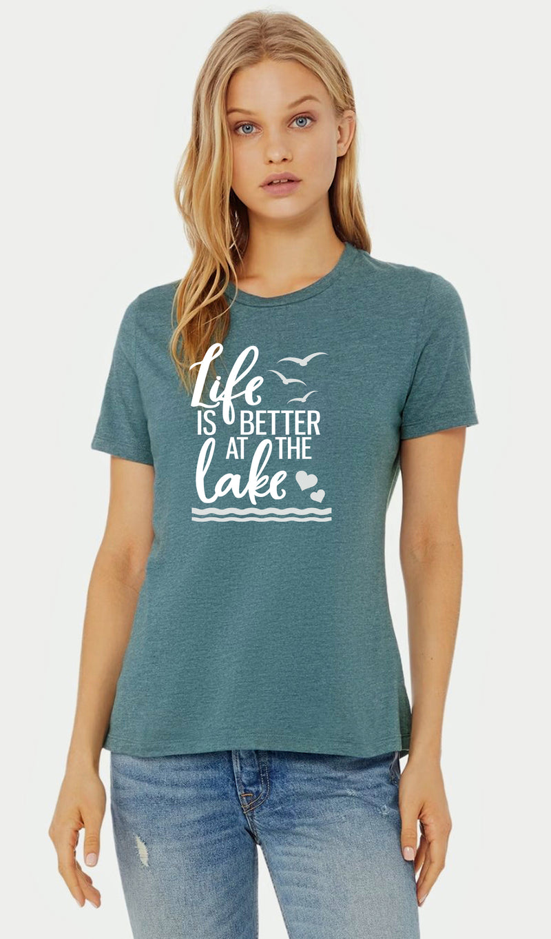 Ladies Life Is Better At The Lake T Shirt