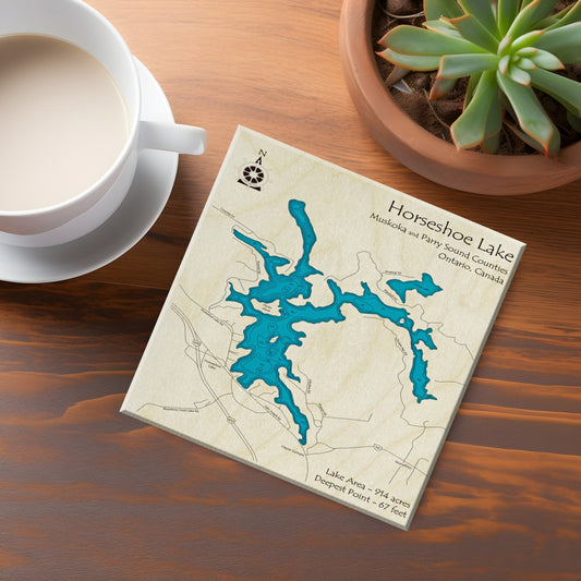 Horseshoe Lake Map Coaster