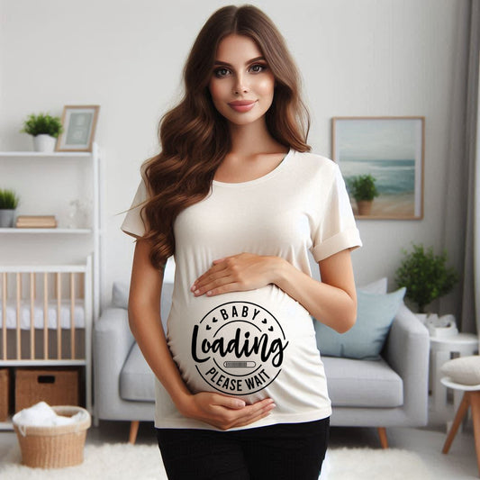 Baby Loading Please Wait Crew Neck T Shirt