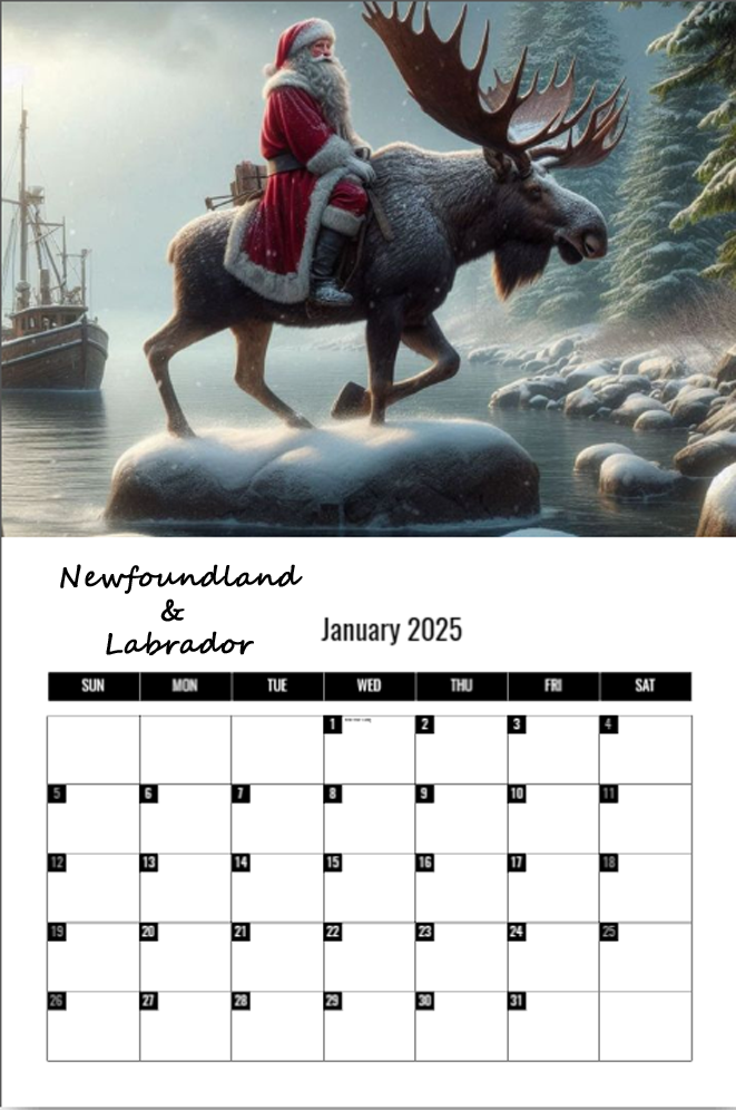 *Canadian Santa's Calendar featuring all 12 months