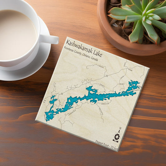 Kashwakamak Lake Map Coaster