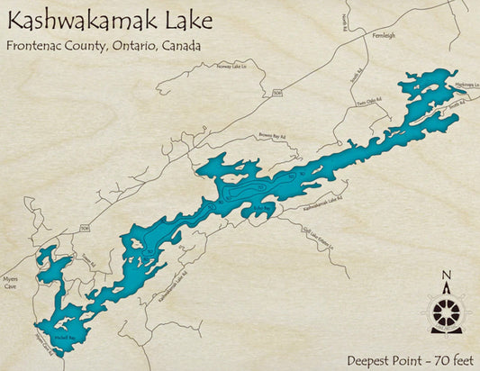 Kashwakamak Lake Map Print