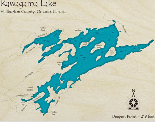 Kawagama Lake Map Print