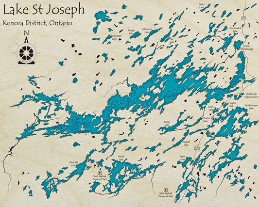 Lake St Joseph Map Print