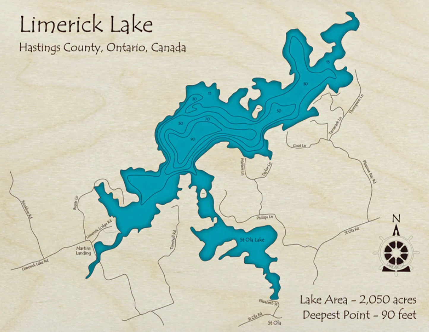 Limerick Lake Map Print