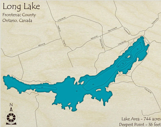 Long Lake Map Print