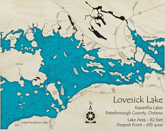 Lovesick Lake Map Print