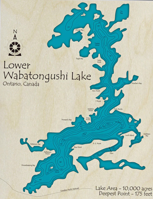 Lower Wabatongushi Lake Map Print