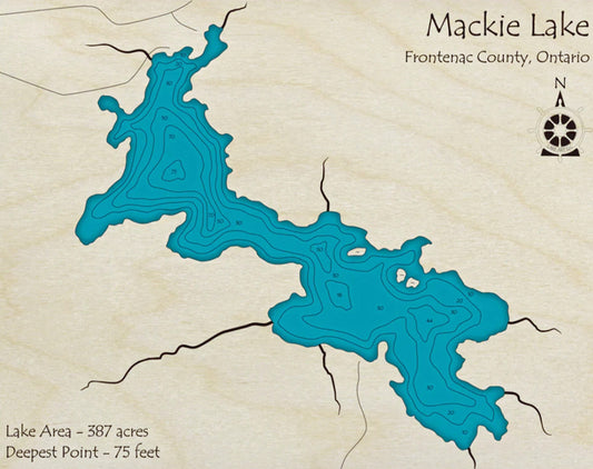 Mackie Lake Map Print