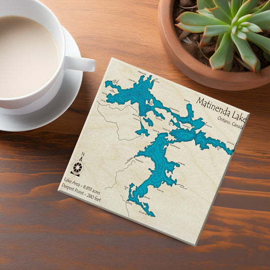 Matinenda Lake Map Coaster