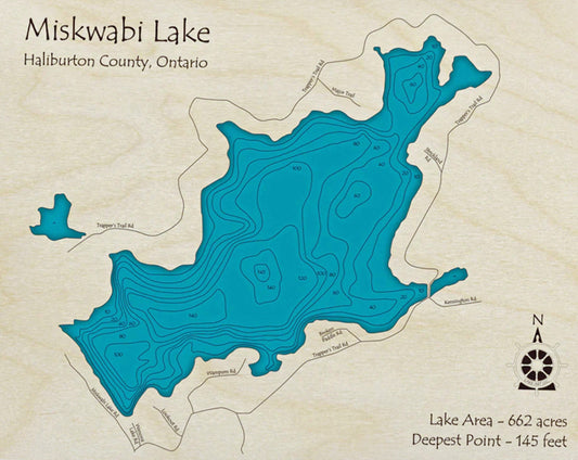 Miskwabi Lake Map Print