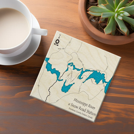 Mississippi River Map Coaster