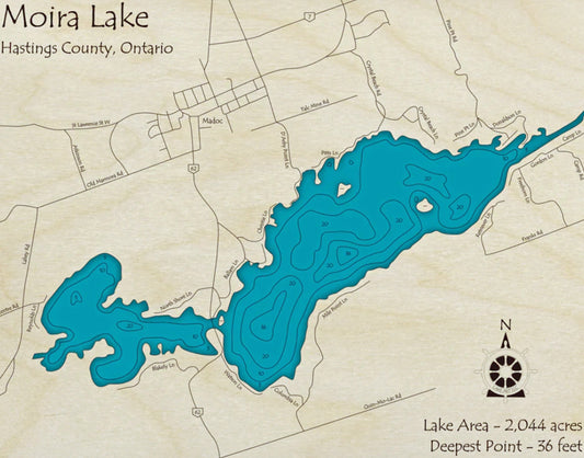 Moira Lake Map Print