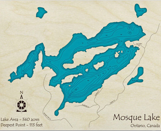 Mosque Lake Map Print