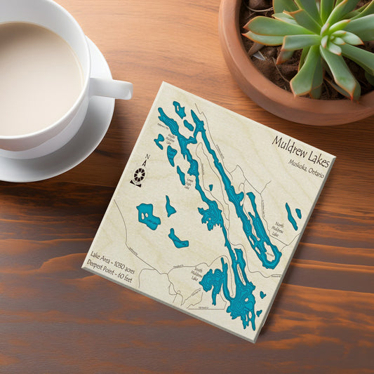 Muldrew Lakes Map Coaster