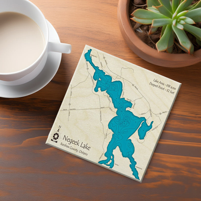 Negeek Lake Map Coaster