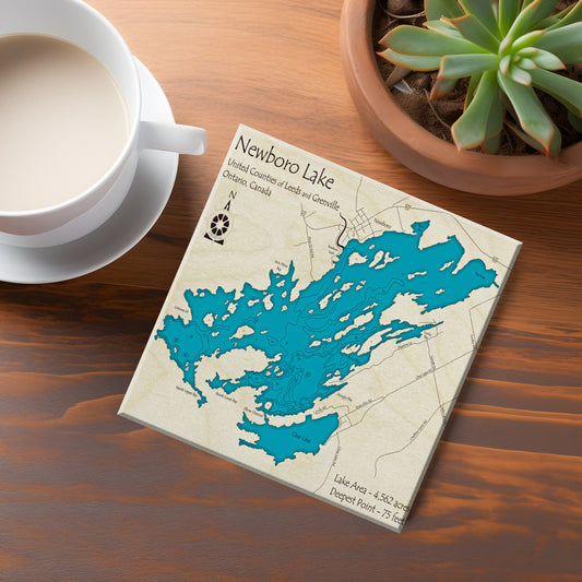 Newboro Lake Map Coaster