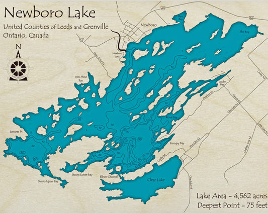 Newboro Lake Map Print