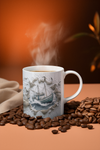 Cracked Ceramic Fishing Mug